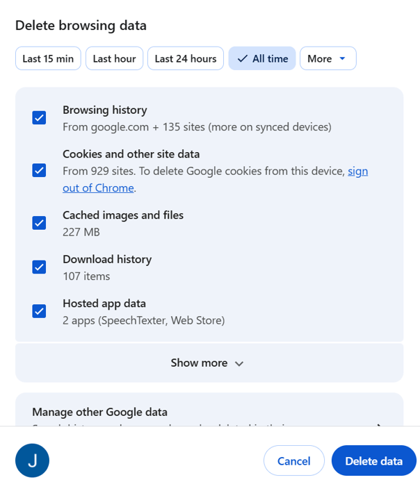 DONT Delete Chrome Clear Cache image